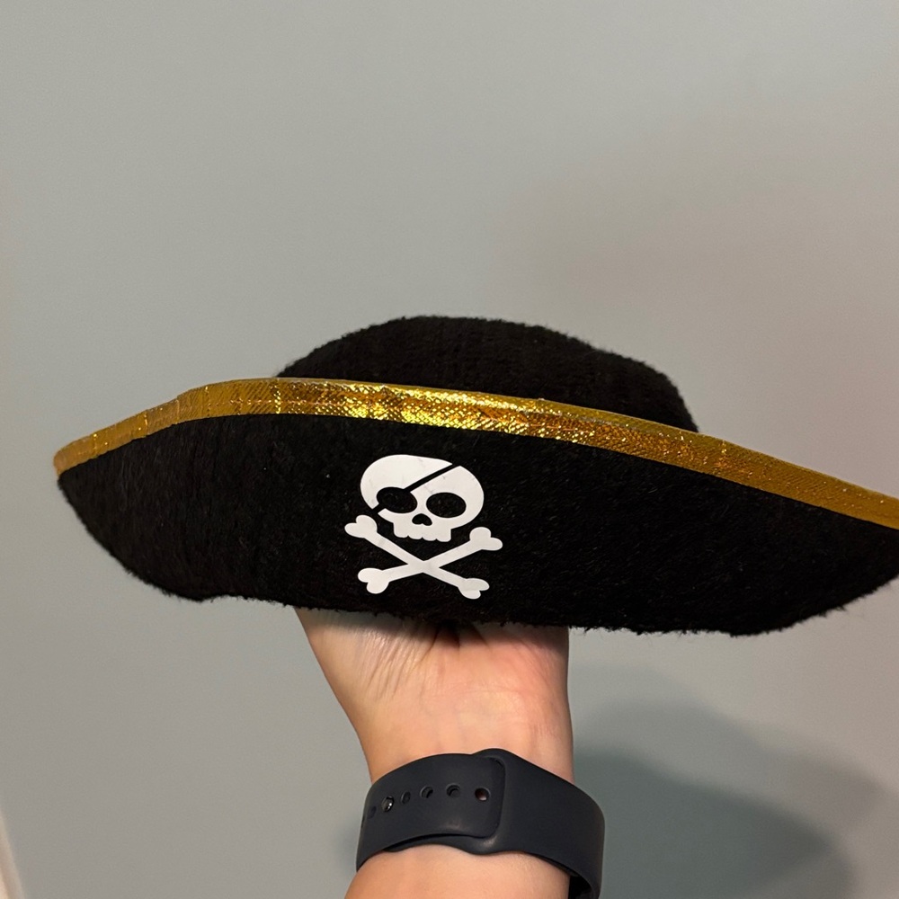 Kids Pirate Hat with Gold Trim